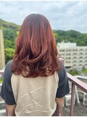 ブリーチなしワンカラーでできるオレンジカラー