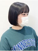 【松戸　石山】黒髪ボブ顎ラインナチュラルボブミニボブ