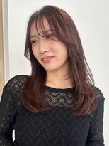 ノイカーム(noi Calm) 顔周りレイヤーカットくびれヘアミルクティーベージュカラー