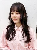 くびれヘア顔周りレイヤー美髪韓国ヘアロング_ba549973