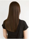 髪質改善 アッシュブラウン 縮毛矯正 ロングヘア 20代 艶髪