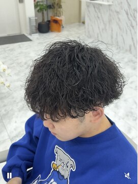 アンダーバーホワイト 広島 並木店(_WHITE) 波巻きパーマ×スパイラルパーマ×メンズ【広島】