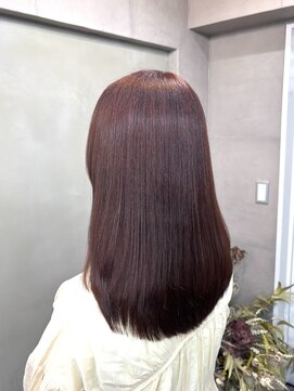 ファビ 渋谷(Fab) くびれヘア/暗めカラー/アプリコットオレンジ/縮毛矯正