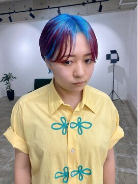 スーパーシーン(SUPER SCENE) くびれヘア/アプリコットオレンジ/夏のヘアアレンジ/宜野湾