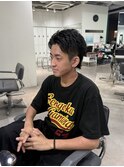 メンズカット 短髪 襟足あり アップバング AKARI