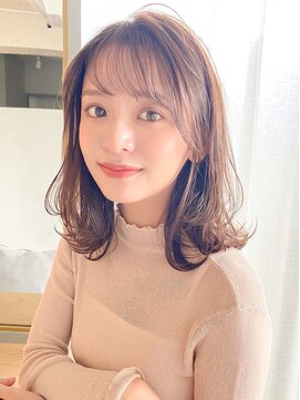 レア 表参道(L'ea) 暗髪クラゲヘアーオリーブグレー小顔ココアベージュ