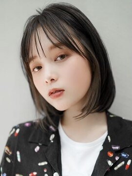 ギークス(GEEKS) 【GEEKS渋谷】イヤリングカラー/冬カラー/伸ばしかけボブ/透明感