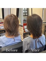 ヘアカラー専門店カラープラス石和店&nbsp;40代50代60代/BeforeAfter/白髪染め/おしゃれ染め
