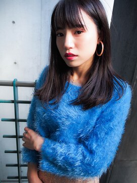 ボタン テンジン(VOTAN tenjin) 【Votan 北村】ストレートバング×暗髪アッシュ