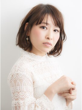 アロン(alon) ヌーディーカラー/マロンベージュ/Aラインボブ/かきあげ/大崎