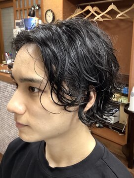 コダマ 新大塚店(KODAMA) センターパートミデイアムウルフパーマスタイル(コンマヘア)