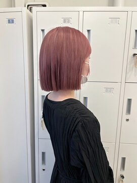 ボタン ハカタ(VOTAN hakata) 【柿本真優】ピンクベージュ/ボブ/艶カラー