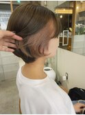 《花屋併設》ショートボブ　インナーカラーベージュ