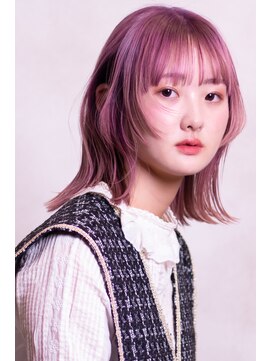 コルテヘアー(corte.hair) ピンクカラーボブ