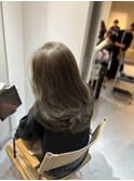 オリーブベージュ　マチルダボブインナーグレージュ前髪