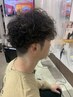 メンズカット＋ツイストスパイラルパーマ＋ヘアセット