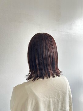 セダクション 道後樋又店(Seduction) 松山市/10代/20代/30代/40代/秋のピンクブラウン×外はねボブ