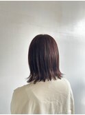 松山市/10代/20代/30代/40代/秋のピンクブラウン×外はねボブ