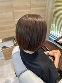 まろやかブラウン大人ショートボブ