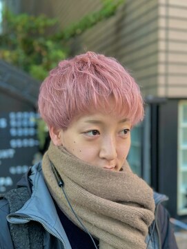 クラウドヘアー CLOUD HAIR ピンクカラーホワイトピンクペールピンク暖色ハイトーンブリーチ