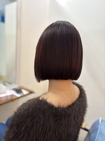 フェニーチェ オン ザ ビーチ(FENICE on the beach)&nbsp;ボブ×ボルドーカラー#髪質改善#髪質改善カラー#前髪#韓国