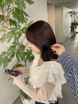 クム 横浜(qumu) 【qumu】レイヤーカット×ピンクラベンダー