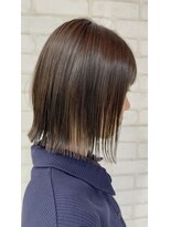 ビス リアン 川口店(Vis lien) 20代30代艶感切りっぱなしボブダークグレージュ