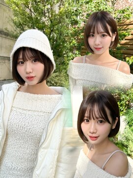 ミラリー トウキョウ(Mirareee Tokyo) 20代30代40代◎前髪パーマ韓国風巻きくすみベージュお団子ヘア