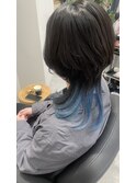 ウルフカット　インナーカラー