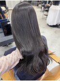 ラベンダーグレージュ　暗めカラー　艶髪☆
