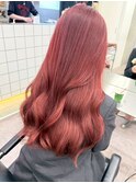 渋谷ピンクベージュカラーペールピンクカラー顔周りレイヤー30代