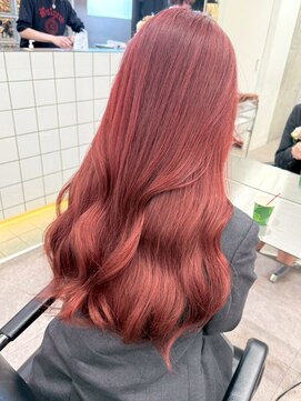 サンクマーケット 渋谷(cinq MARKET) 渋谷ピンクベージュカラーペールピンクカラー顔周りレイヤー韓国