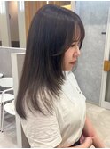 韓国風 前髪カット 艶髪 くびれ巻き サイドバング