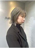ボブ#似合わせカット#グレージュ#ハイトーンボブ