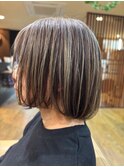 ラテグレージュ×ボブ小顔