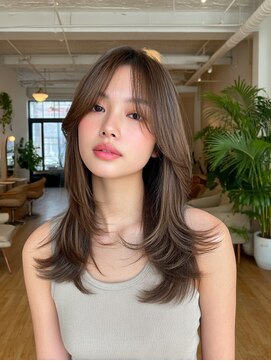 ラファンジュ ヘアー クレオ(Rohange hair Creo) ハイレイヤーカット/ハイレイヤーウルフ/ニュアンスカラー/20代