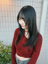 グロー(glow)&nbsp;透け感ロングレイヤー×シースルーバング