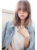 イメチェン前髪ありミディアムワンカール
