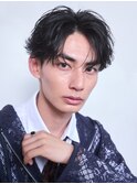 men's/顔周り/ニュアンスパーマ/黒染め/韓国/ダウンパーマ