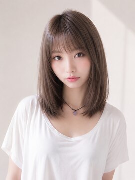 カミガミ 栄(KAMIGAMI) シアーグレージュ×韓国ミディ