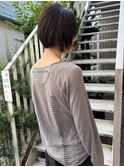 ブラウン ショート ボブ