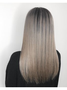 ナンバー(number+) 20代30代ハイライトバレイヤージュブリーチ立体感透け感