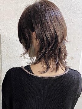 リッカ(RICCA) ソフトウルフ×インナーカラーくすみミント