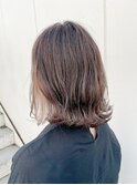 40代白髪ぼかしハイライト外ハネボブ【Ruufus恵比寿渋谷】