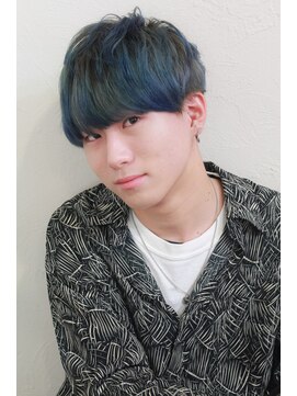ヘアー イコラ(Hair Ikora) マッシュ　ブルーカラー