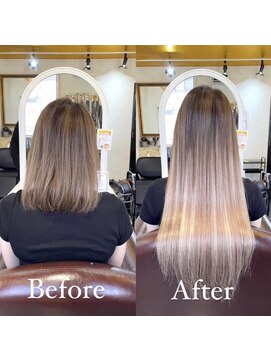 プルクローム(PULL CHROME) 【プルエクステ】グラデーション/夏ロング/かわいい/ハイトーン