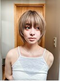 【Neelu_tatsuya】ハイトーンベージュ×レイヤーボブ