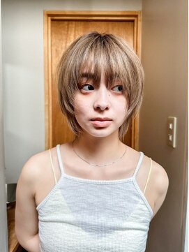 ニール シトロン 名古屋 伏見 丸の内(NEELU citron) 【Neelu_tatsuya】ハイトーンベージュ×レイヤーボブ