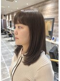 【藤田】ラベンダーブラウン/顔周りレイヤー/内巻きワンカール