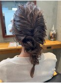 編みおろしナチュラルスタイル 結婚式 二次会
